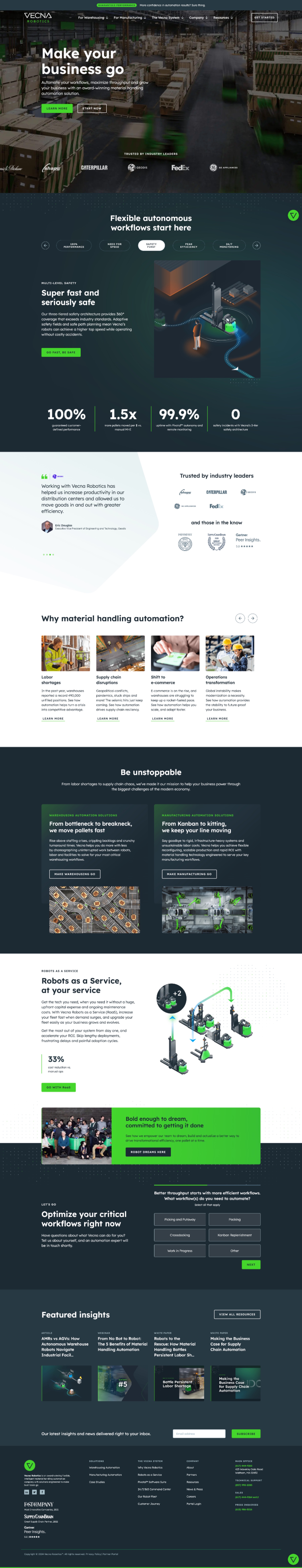 Vecna Robotics website